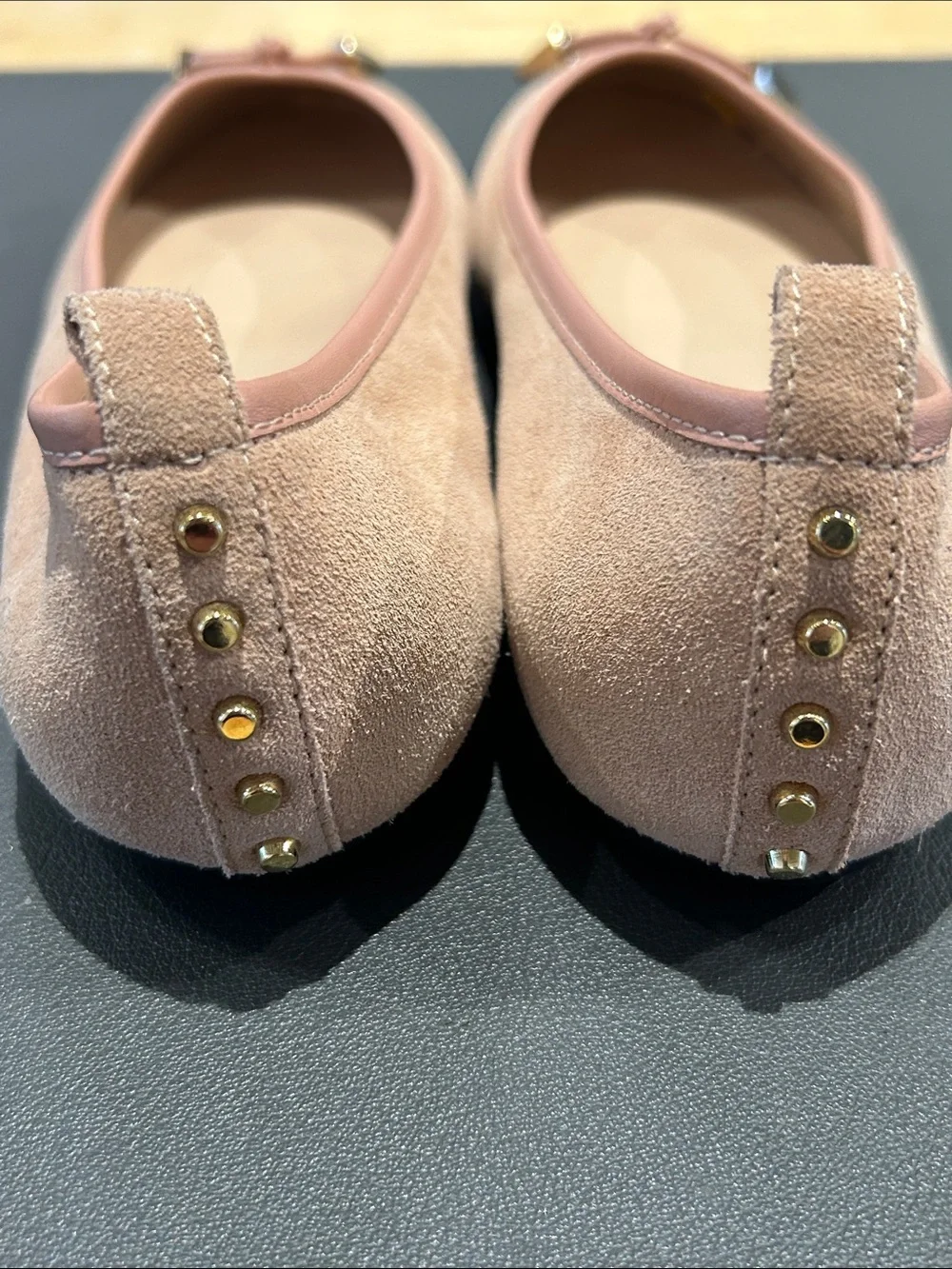 Tod's Pink Suede Ballet Flats